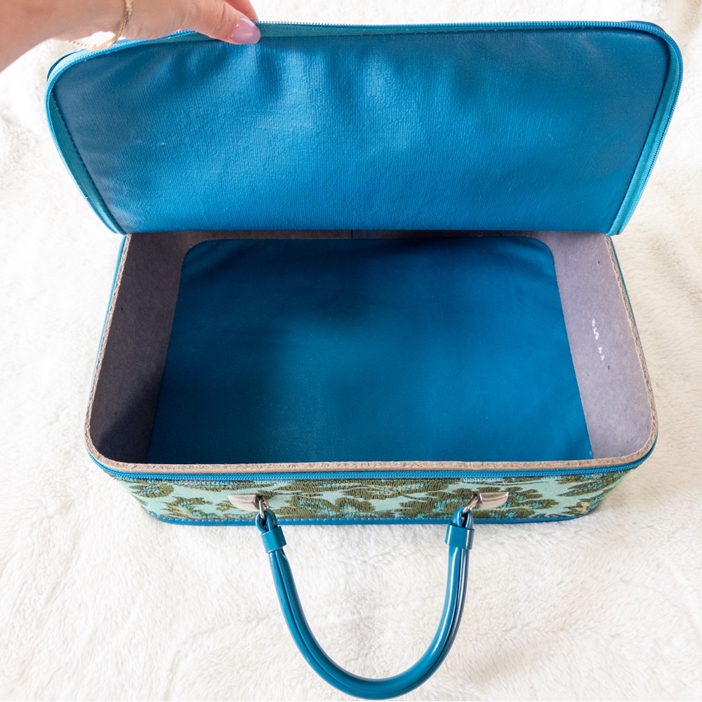 Floral Blue and Green Women's Bag - Picture 7 of 9